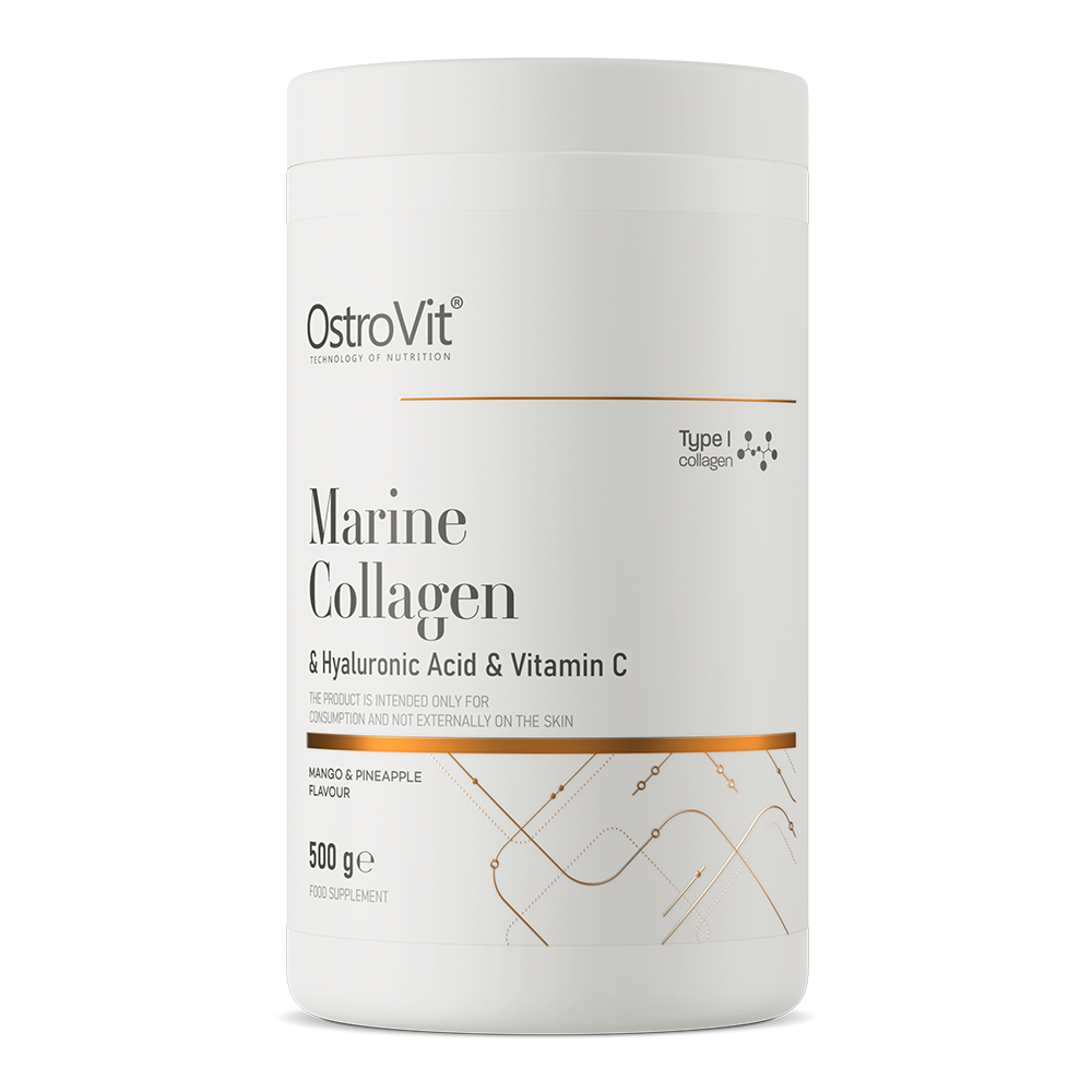 OstroVit Marine Collagen + Hyaluronic Acid + Vitamin C 500 g Mango med Ananas