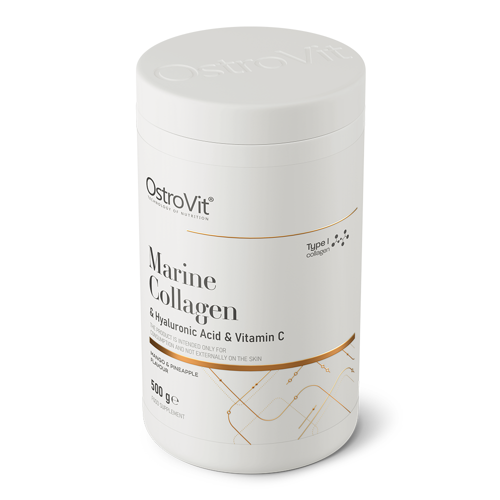 OstroVit Marine Collagen + Hyaluronic Acid + Vitamin C 500 g Mango med Ananas