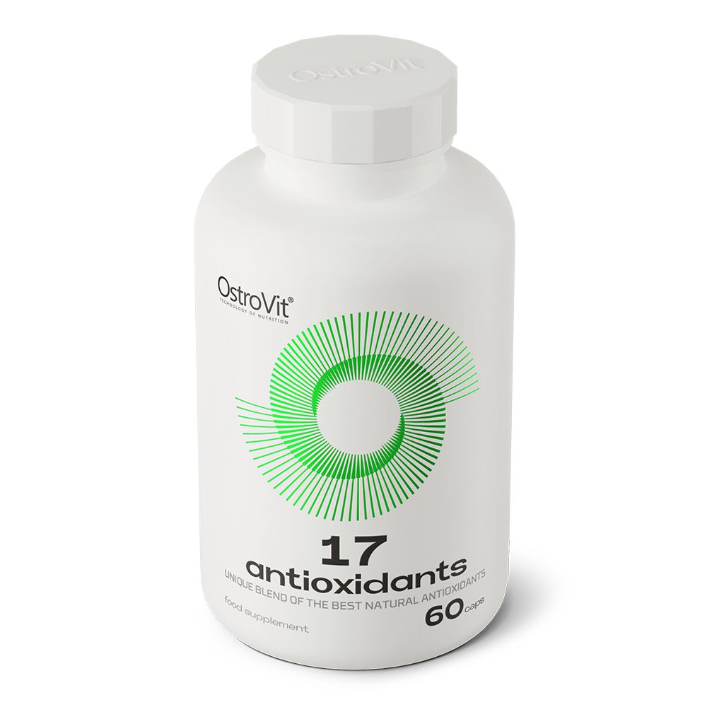 OstroVit 17 Antioxidants 60 kapsler Et komplekst tilskudd med 17 forbindelser med antioksidantpotensial