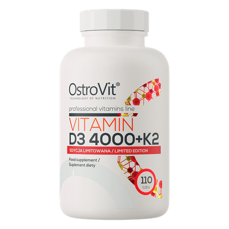 Vitamin D3 4000 IE + K2 110 tabletter