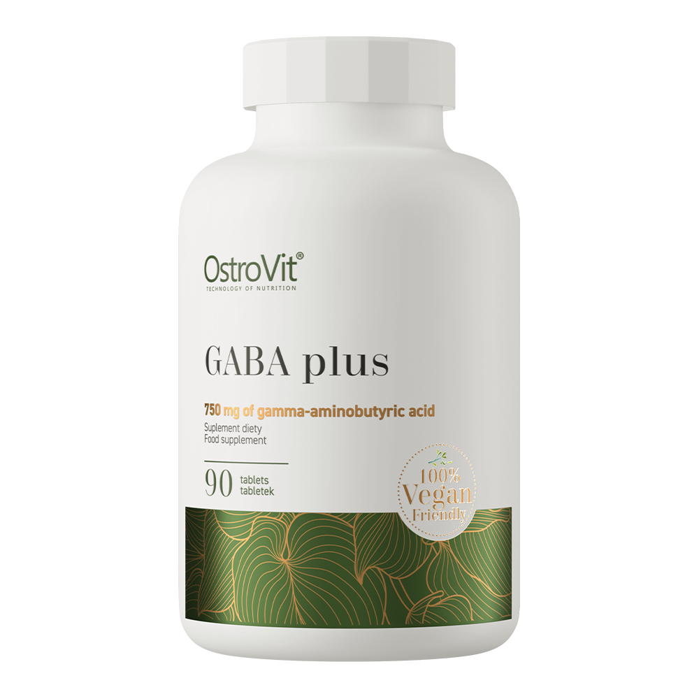 OstroVit GABA plus VEGE 90 tabletter Kosttilskudd med gamma-aminosmørsyre (GABA), beriket med melatonin