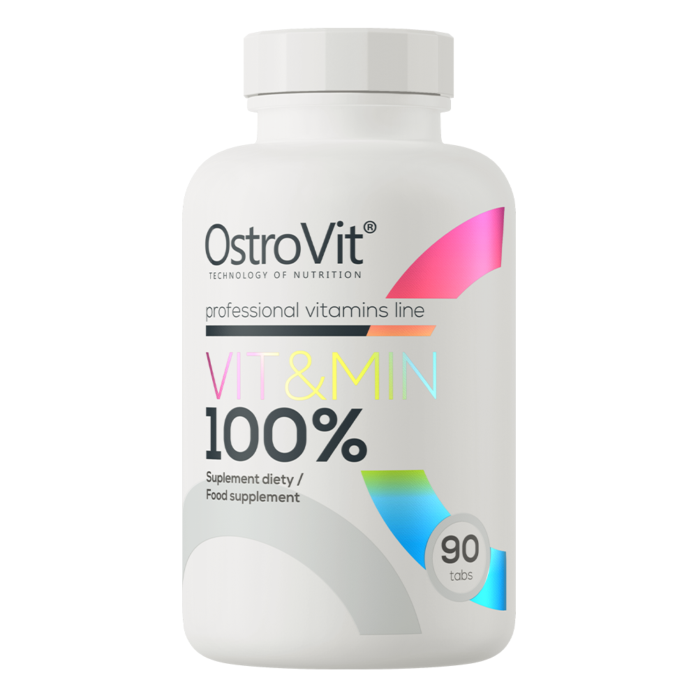 OstroVit 100% Vit&Min 90 tabletter Komplett sett med vitaminer og mineraler