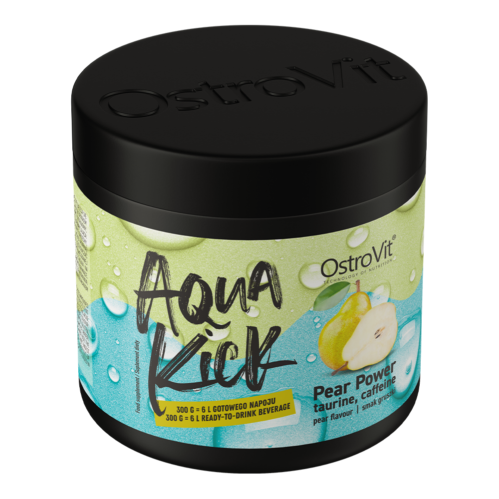OstroVit Aqua Kick Pear Power 300 g Pæresmak – kosttilskudd med taurin og koffein