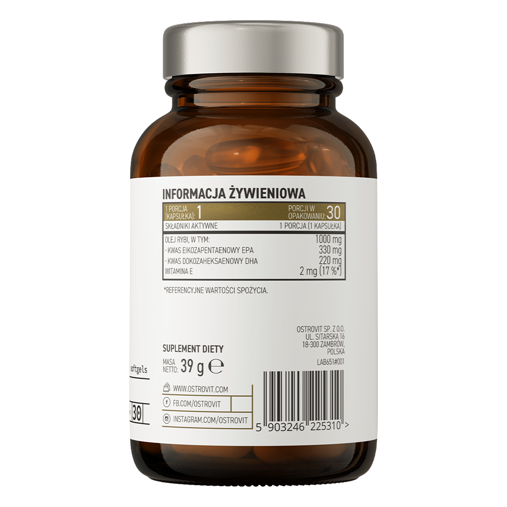 OstroVit Pharma Elite Omega 3 30 kapsler