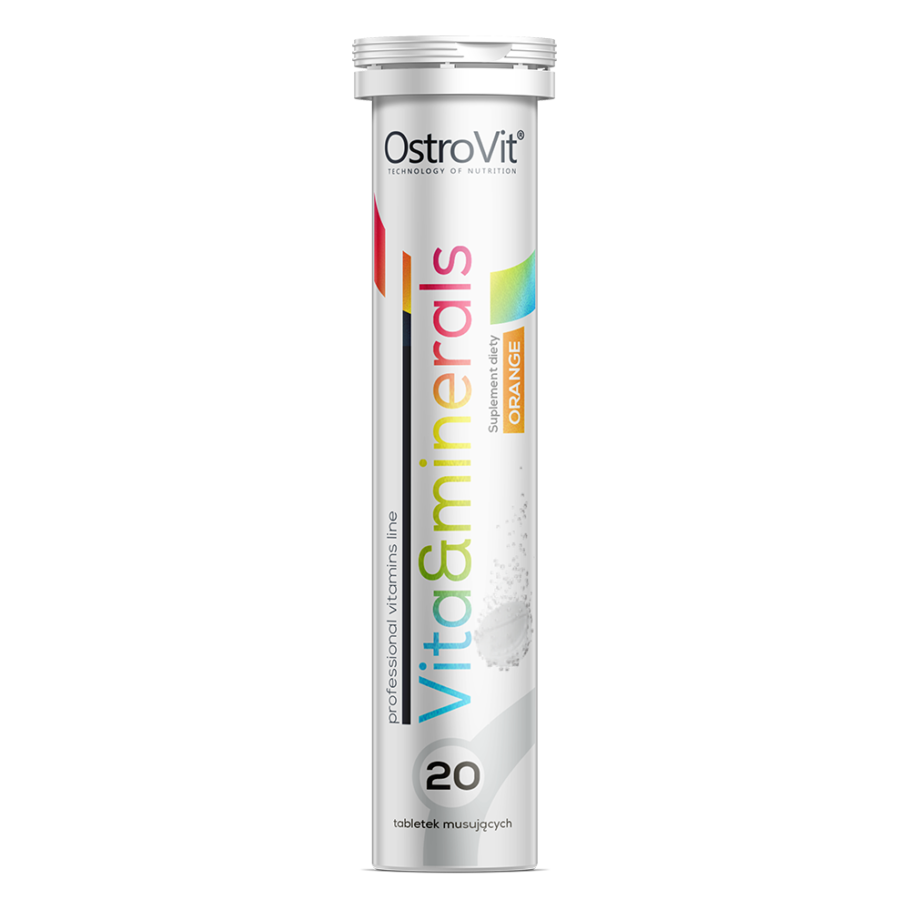 OstroVit Vitaminer og Mineraler 20 Brusetabletter Appelsinsmak