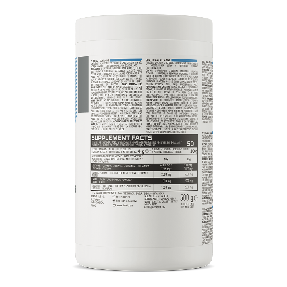 OstroVit BCAA + Glutamin 500g Appelsin