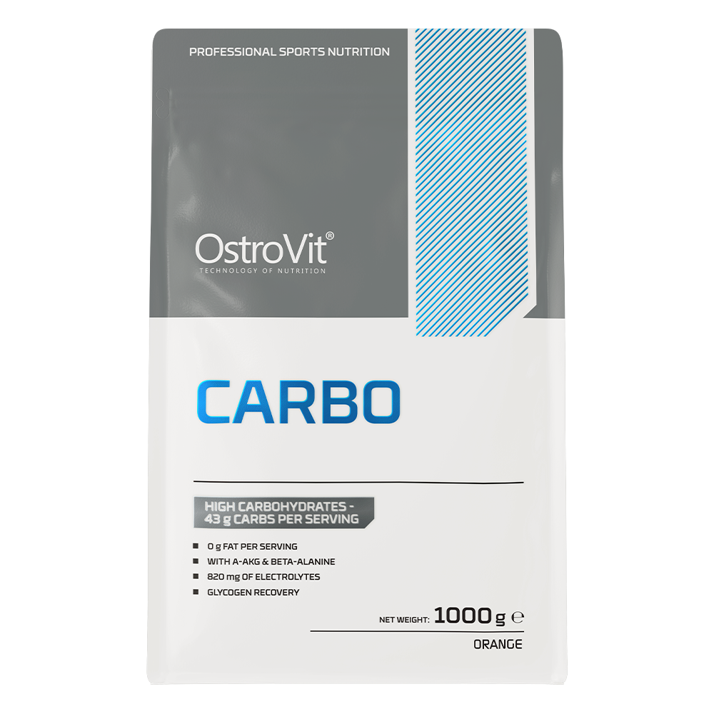 OstroVit Carbo 1000g Appelsinsmak Karbohydrattilskudd med appelsinsmak, beriket med verdifulle næringsstoffer