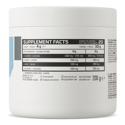 OstroVit BCAA + Glutamin 200g Appelsin
