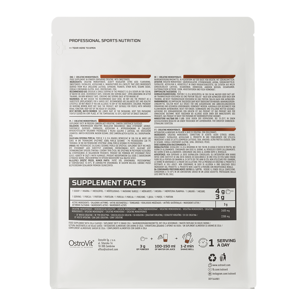 OstroVit Kreatin Monohydrate 300g Cola