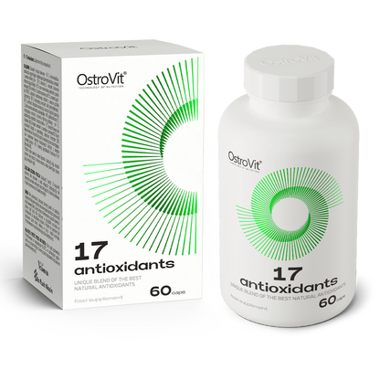OstroVit 17 Antioxidants 60 kapsler Et komplekst tilskudd med 17 forbindelser med antioksidantpotensial