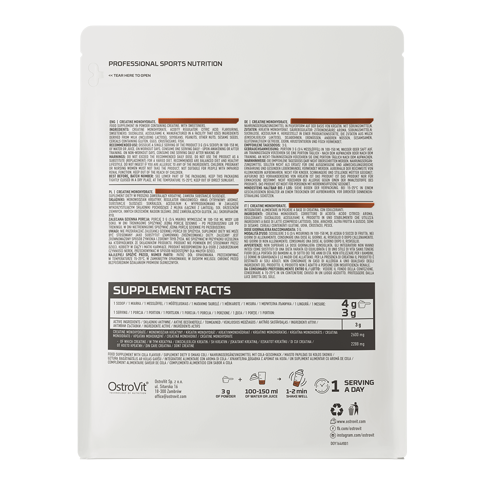OstroVit Kreatin Monohydrate 500g Cola