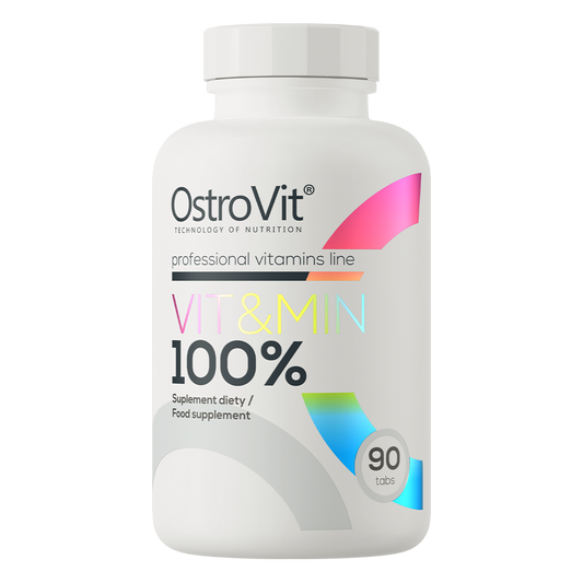 OstroVit 100% Vit&Min 90 tabletter Komplett sett med vitaminer og mineraler