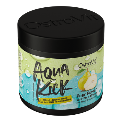 OstroVit Aqua Kick Pear Power 300 g Pæresmak – kosttilskudd med taurin og koffein