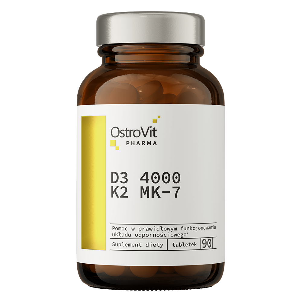 OstroVit Pharma D3 4000 IU + K2 MK-7 – 90 tabletter