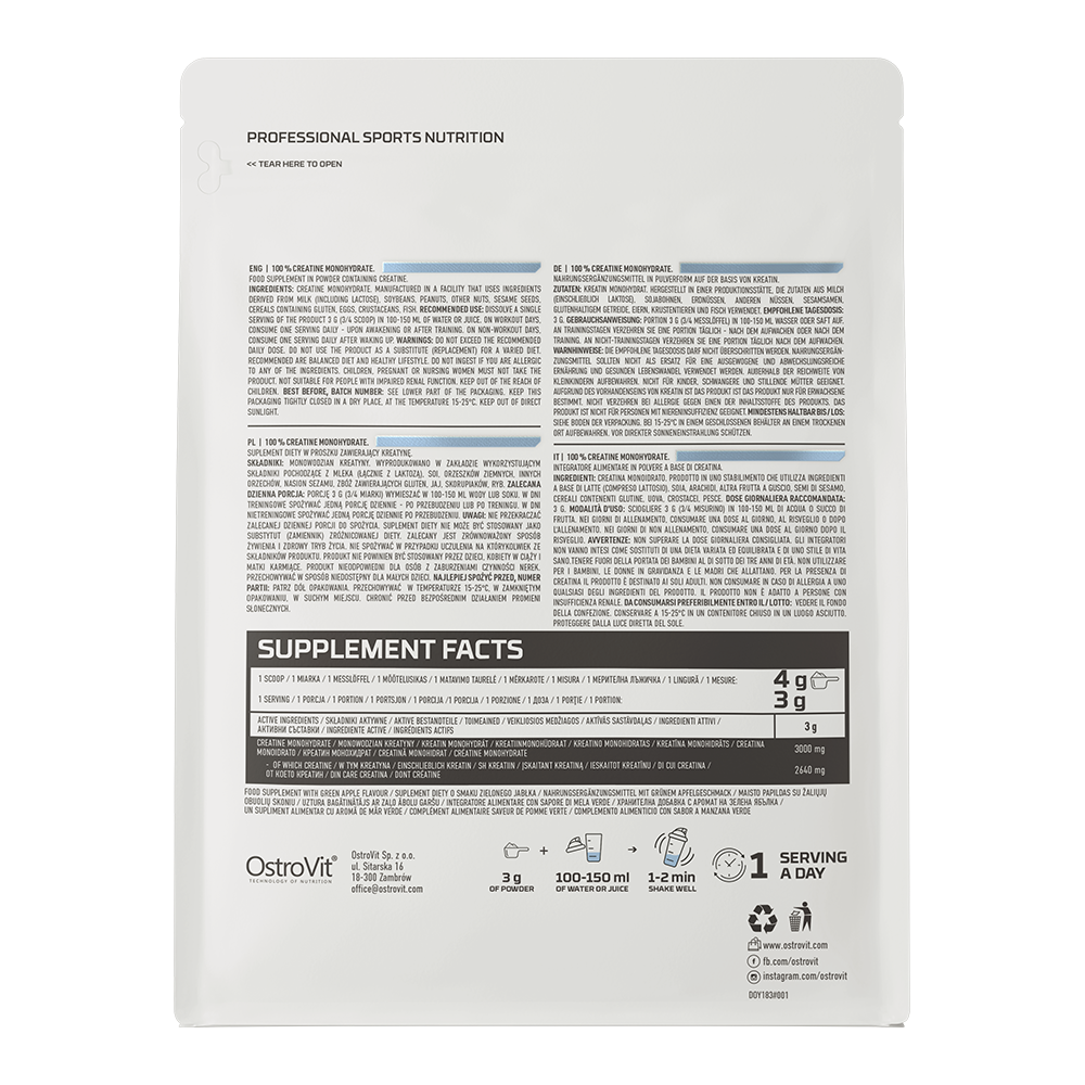 OstroVit Kreatin Monohydrate 500g