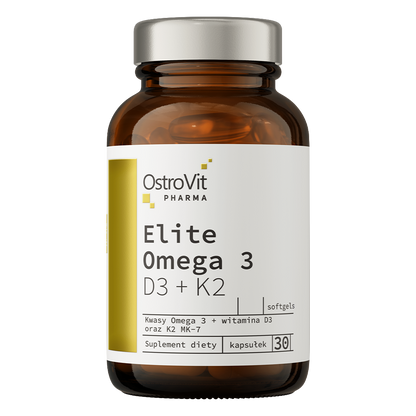 OstroVit Pharma Elite Omega 3 D3 + K2 30 kapsler