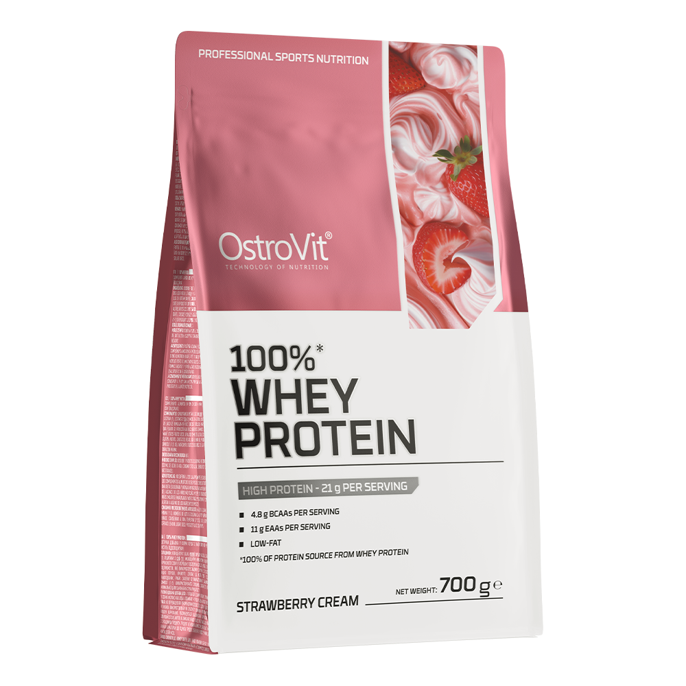 OstroVit 100% Whey Protein 700 g kremjordbærsmak