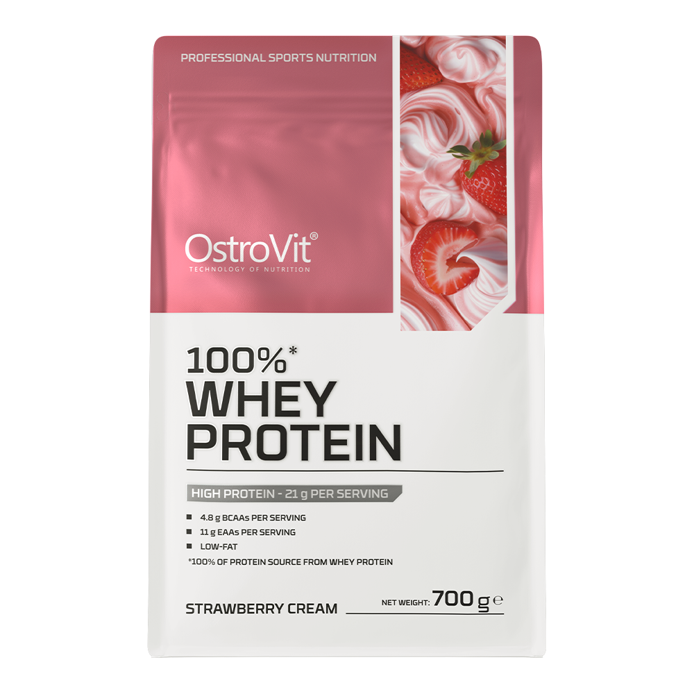 OstroVit 100% Whey Protein 700 g kremjordbærsmak