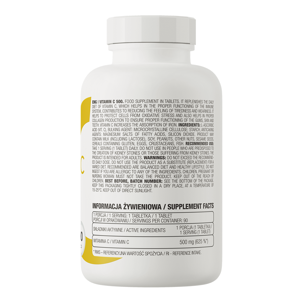 OstroVit Vitamin C 500 mg 90 tabletter