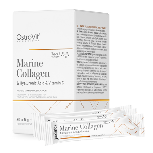 OstroVit Marine kollagen + Hyaluronsyre + Vitamin C 5 g x 30 BOX mango med ananas