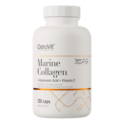 OstroVit Marine Kollagen + Hyaluronsyre + Vitamin C 120 kapsler