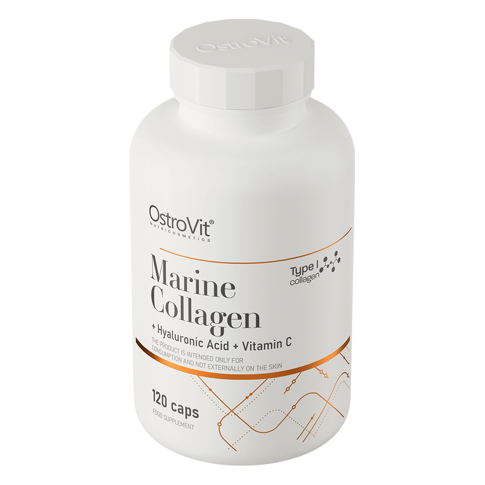 OstroVit Marine Kollagen + Hyaluronsyre + Vitamin C 120 kapsler