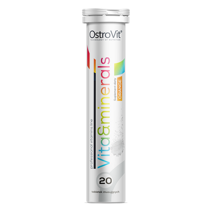 OstroVit Vitaminer og Mineraler 20 Brusetabletter Appelsinsmak