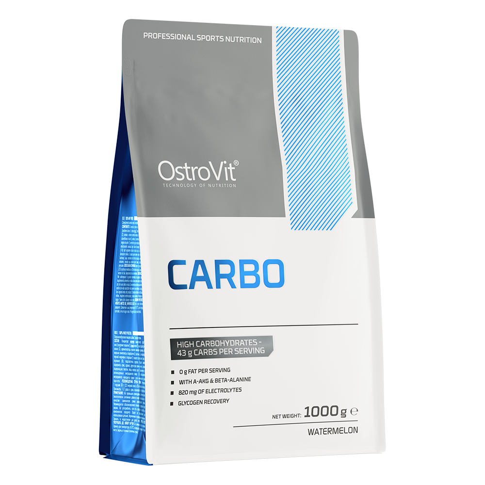 OstroVit Carbo 1000 g vannmelon Karbohydrattilskudd med vannmelon smak, beriket med verdifulle ingredienser.
