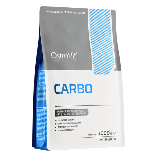 OstroVit Carbo 1000 g vannmelon Karbohydrattilskudd med vannmelon smak, beriket med verdifulle ingredienser.