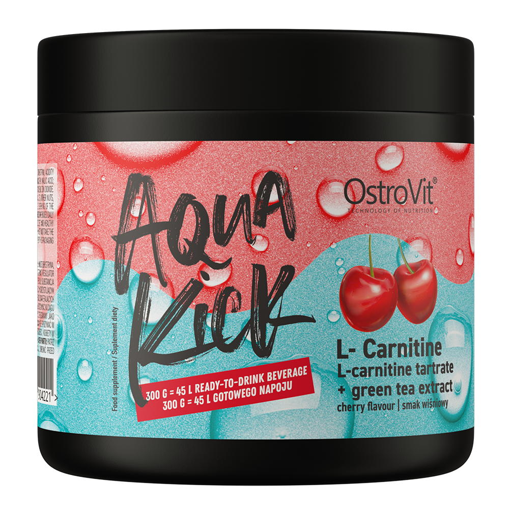 OstroVit Aqua Kick L-Carnitine 300g Vegansk produkt med L-karnitin­tartrat og ekstrakt av grønn te-blader.