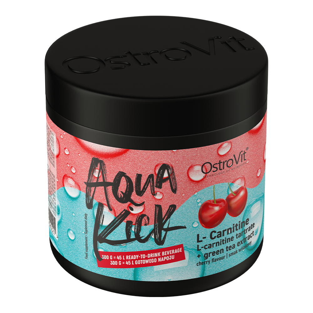 OstroVit Aqua Kick L-Carnitine 300g Vegansk produkt med L-karnitin­tartrat og ekstrakt av grønn te-blader.
