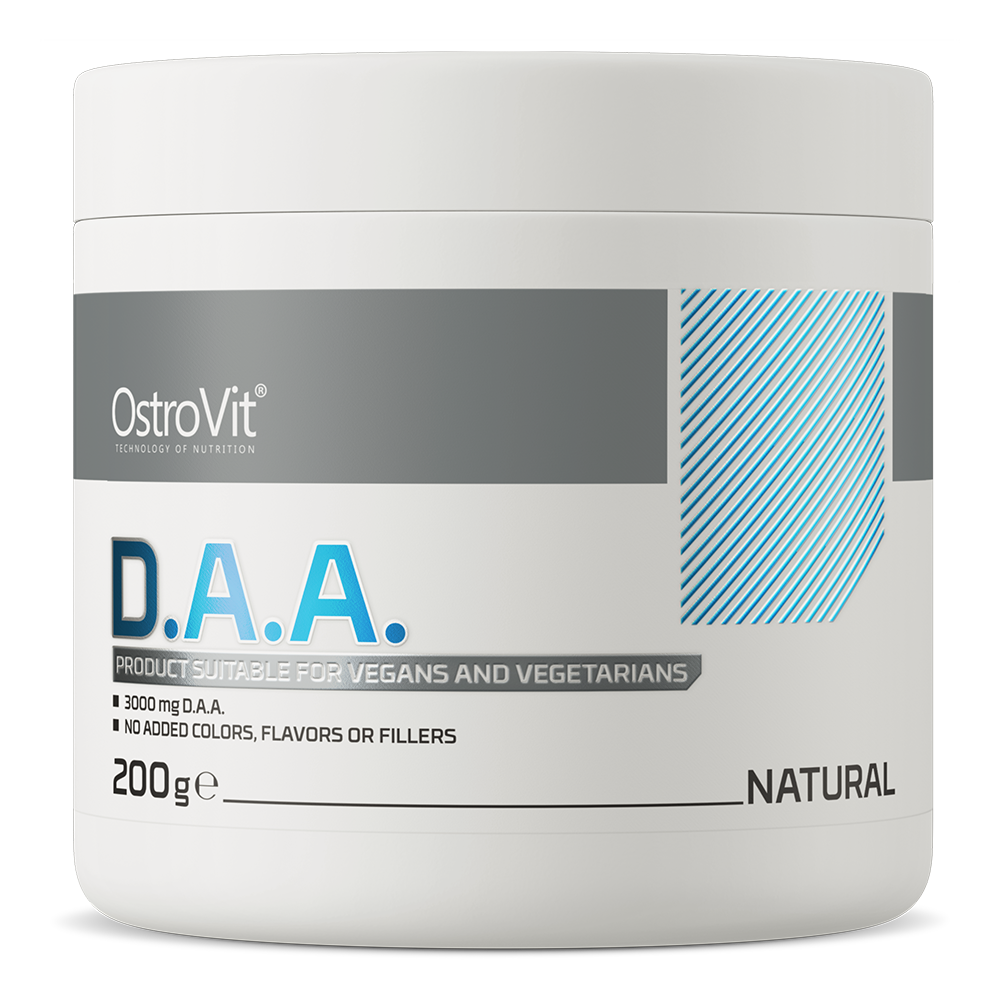 OstroVit D.A.A. 200g Naturlig Kosttilskudd med D-asparaginsyre – 3000 mg av virkestoffet per porsjon.