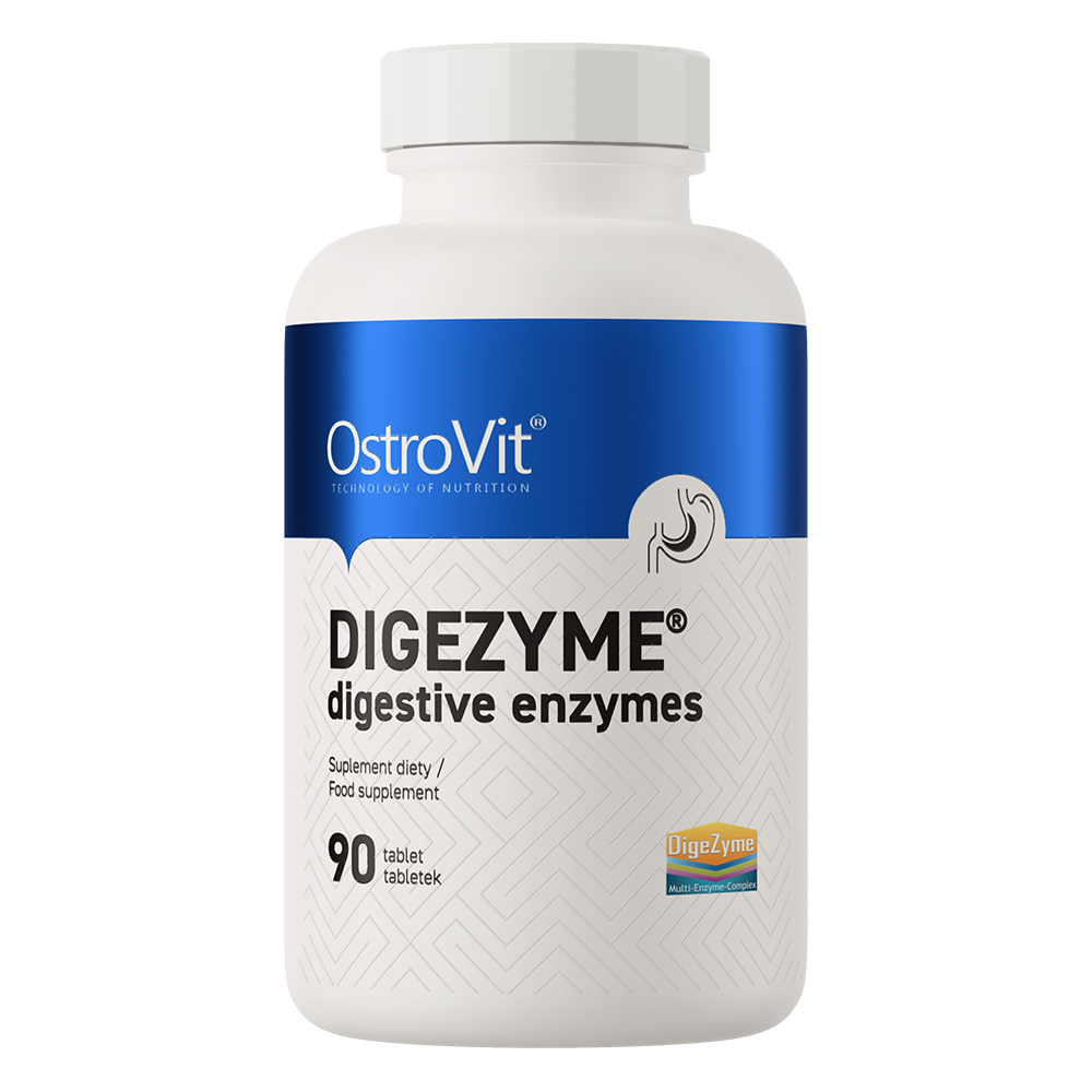 OstroVit Digezyme Fordøyelsesenzymer 90 tabletter Preparat som inneholder fordøyelsesenzymer i form av DigeZyme®-komplekset.