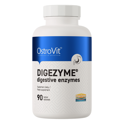 OstroVit Digezyme Fordøyelsesenzymer 90 tabletter Preparat som inneholder fordøyelsesenzymer i form av DigeZyme®-komplekset.