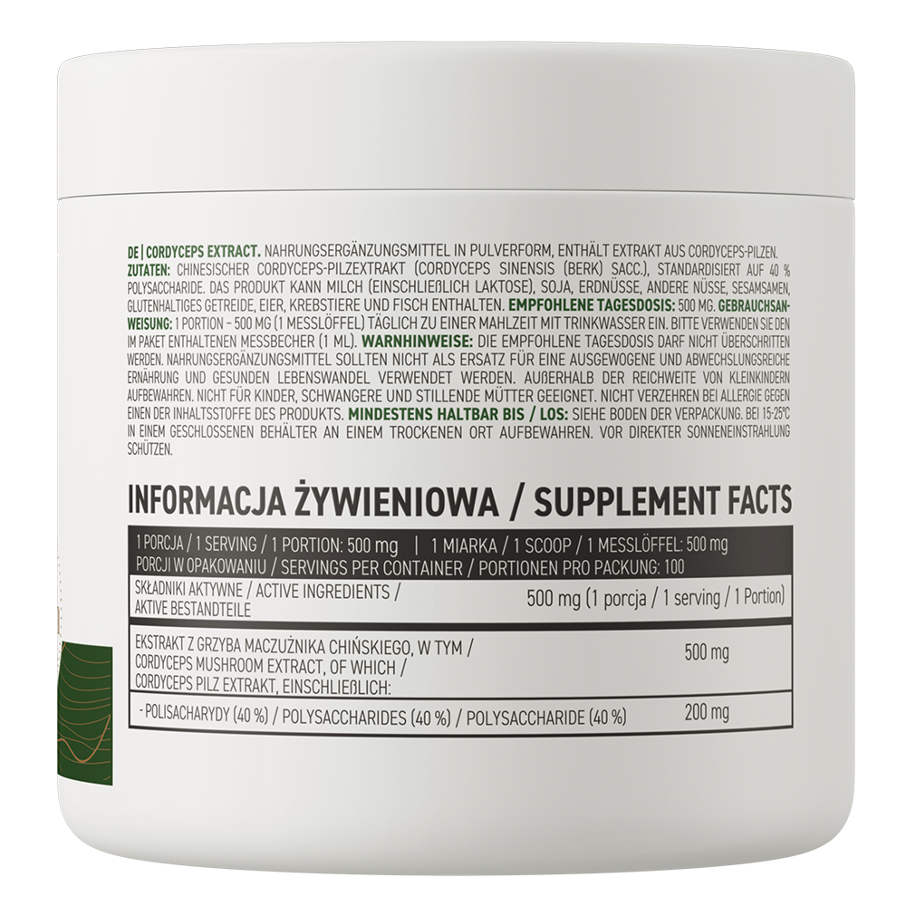 OstroVit Ekstrakt av kinesisk kordyseps 50 g naturlig