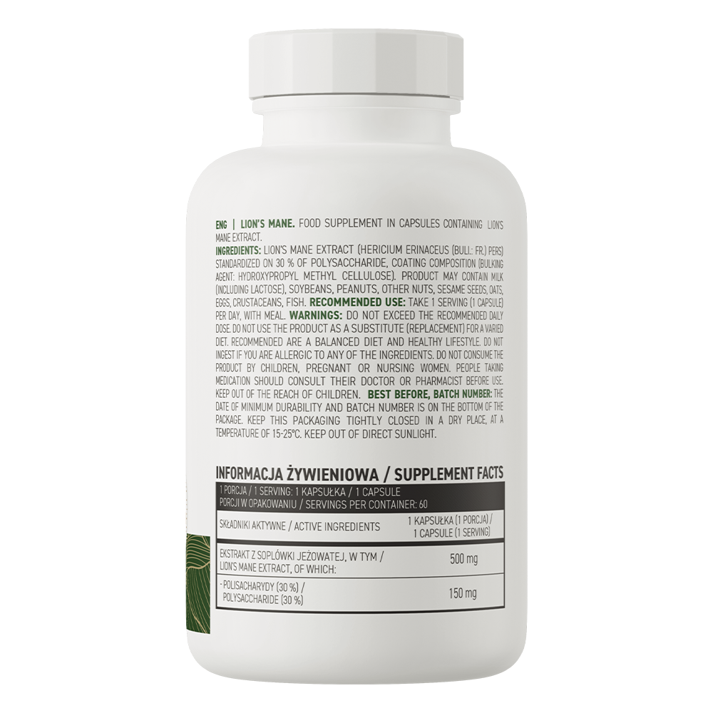 OstroVit Lion’s Mane VEGE 60 kapsler